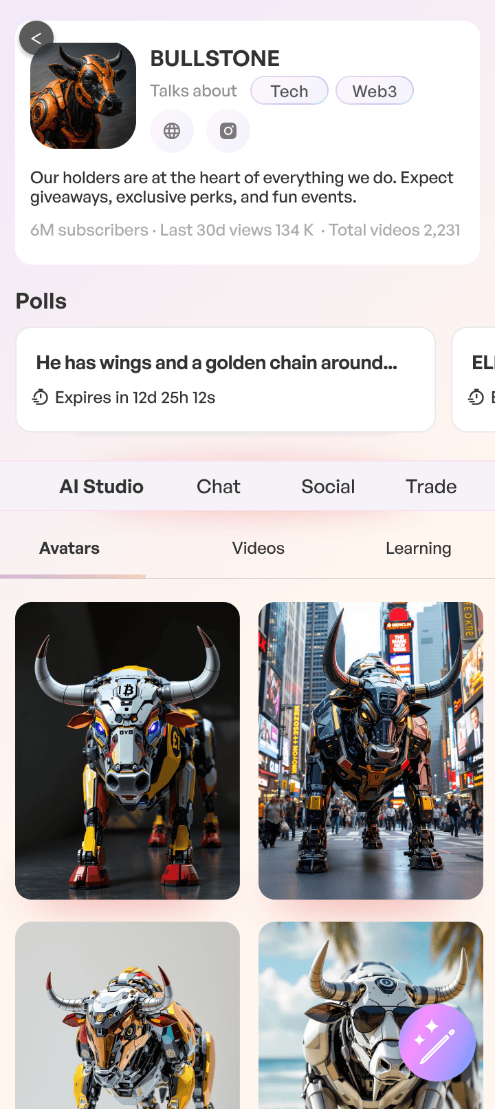 community app ui on social